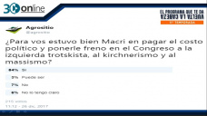 30 online B4: Hizo bien Macri en ponerle un freno a la izquierda trotskista, kirchnerismo y massismo?
